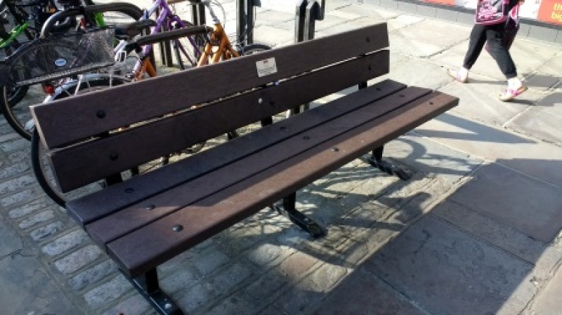 City Council street bench - recycled plastic style