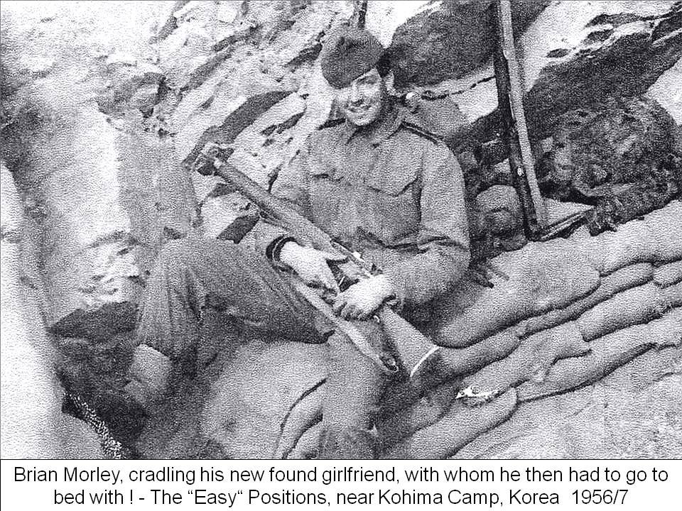 Royal Sussex Regiment, Brian Morley pictured in Kohima Camp, Korea, 1956/7