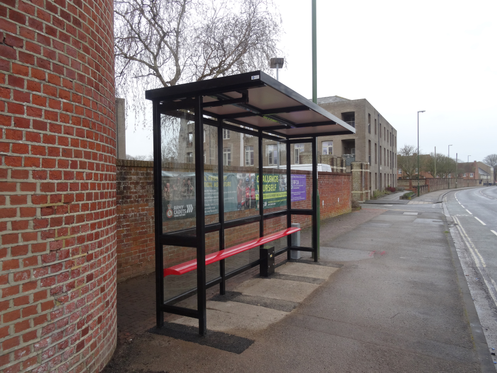 Image showing Chichester City Council maintained bus shelter - Broyle Road - Roussillon Park