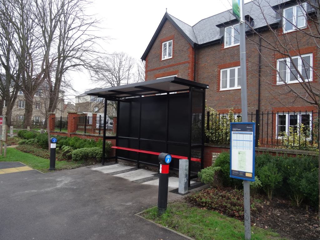 Image showing Chichester City Council maintained bus shelter - Broyle Road - Wellington Grange