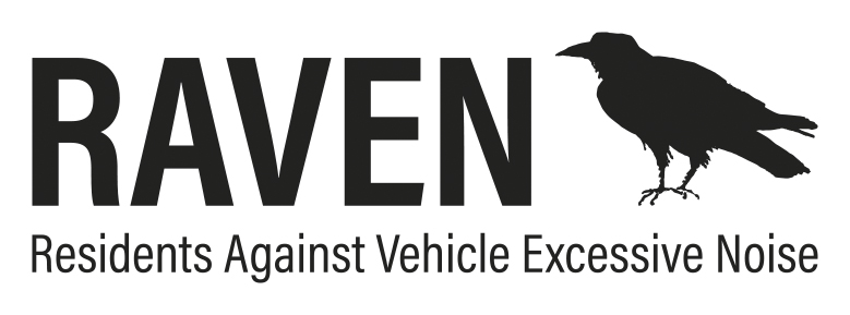 Logo image - RAVEN - Residents Against Vehicle Excessive Noise