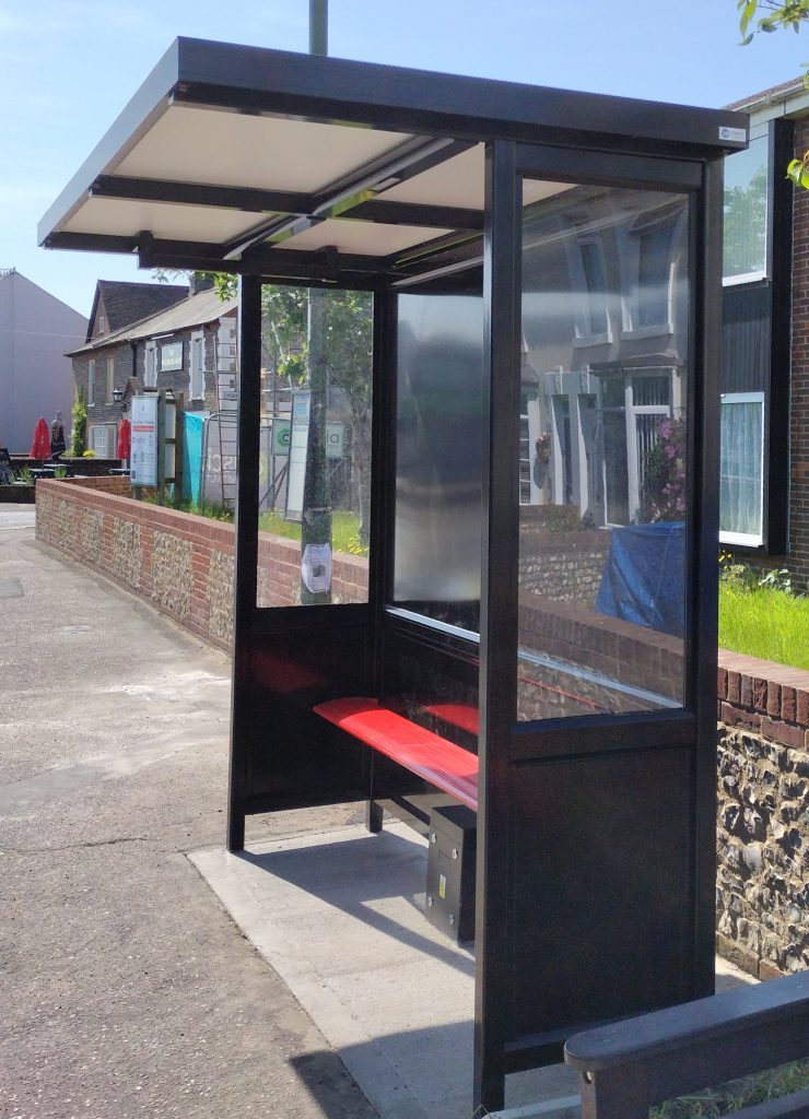 Chichester City Council bus shelter on Bognor Road