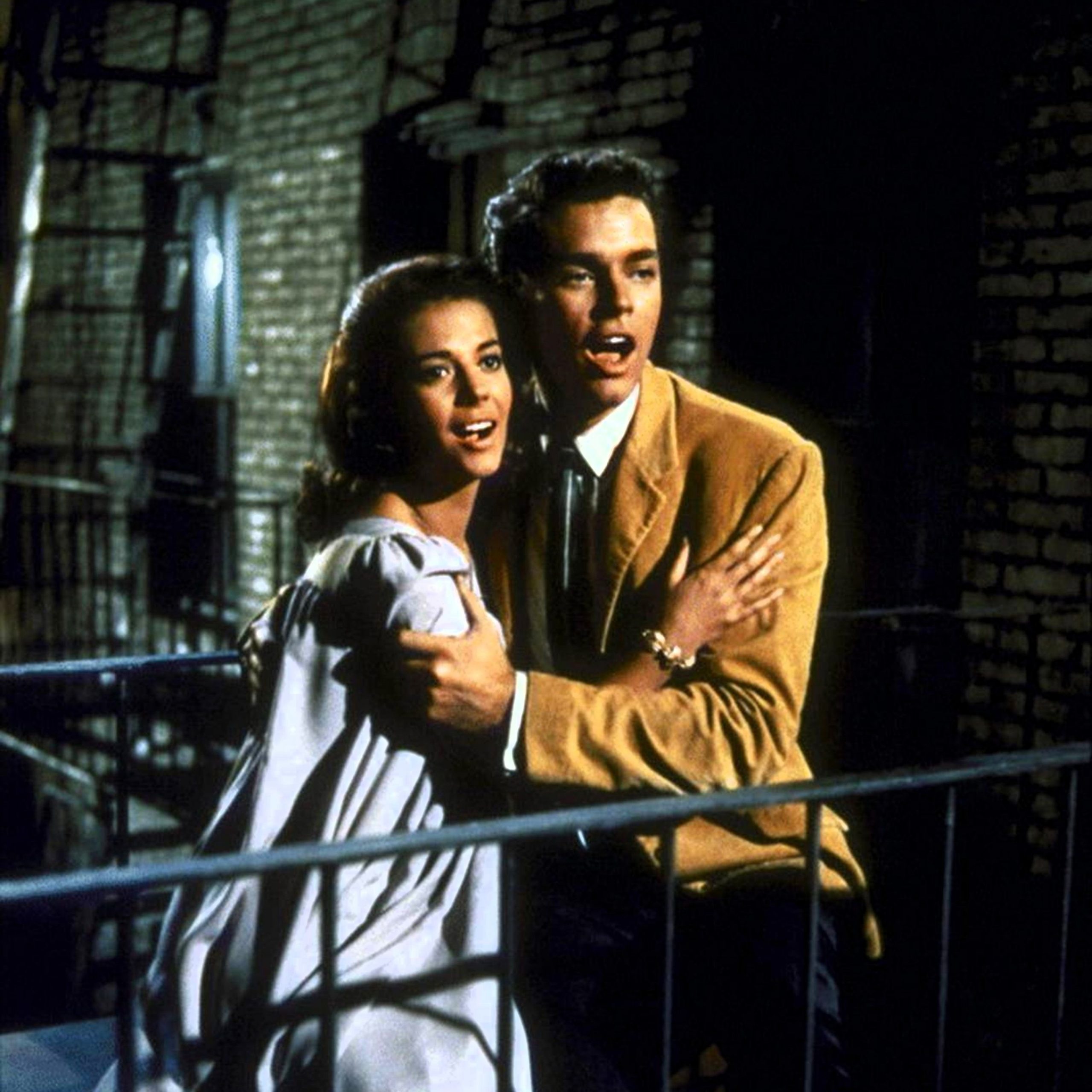 Still from the film West Side Story of actress Natalie Wood and Richard Beymer