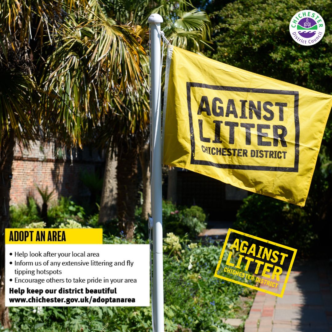Against Litter Chichester District ADOPT AN AREA • Help look after your local area • Inform us of any extensive littering and fly tipping hotspots Help keep our district beautiful www.chichester.gov.uk/adoptanarea
