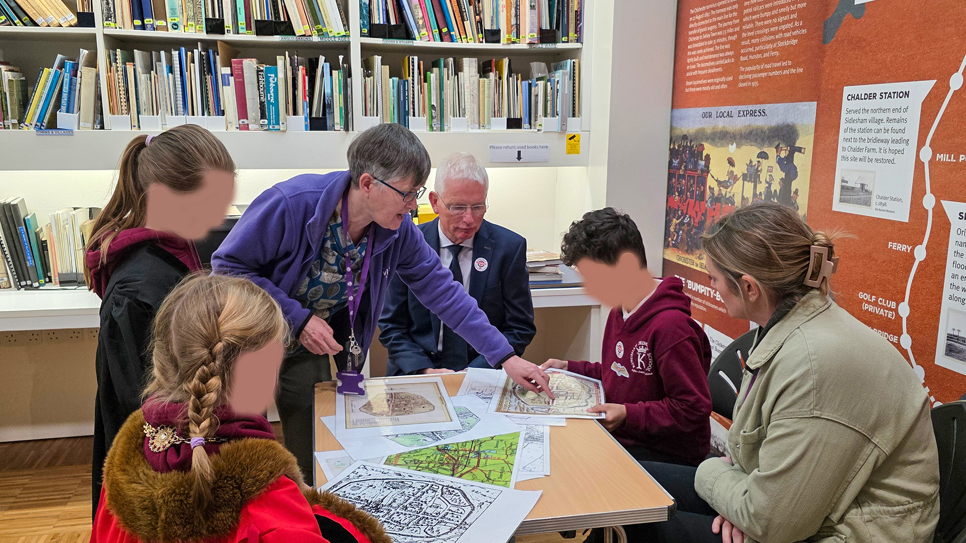 Mayor's Party at the Novium Museum, learning about the history of the Parish.