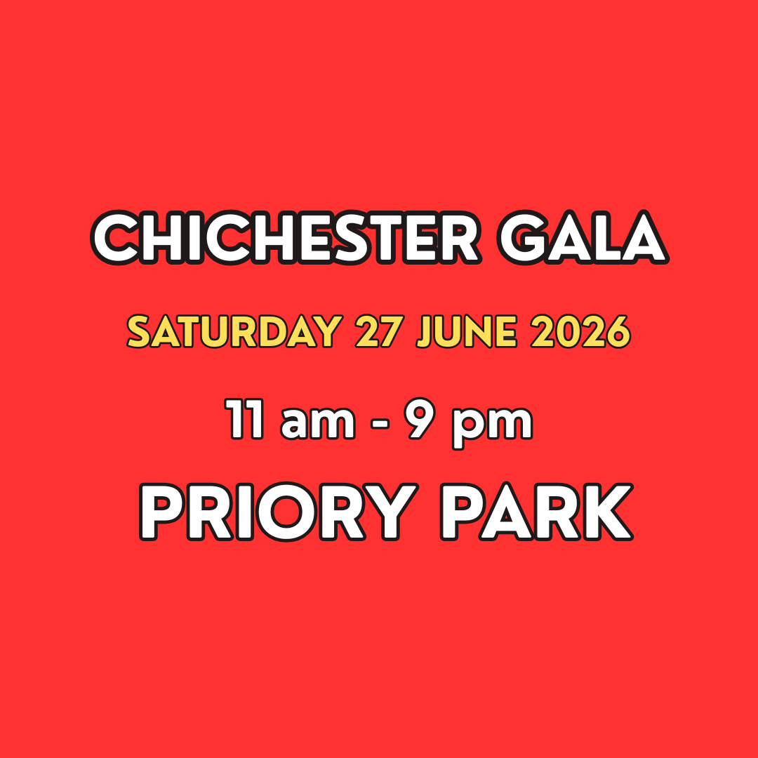 Chichester Gala Saturday 27th June 2026 11am - 9pm Priory Park